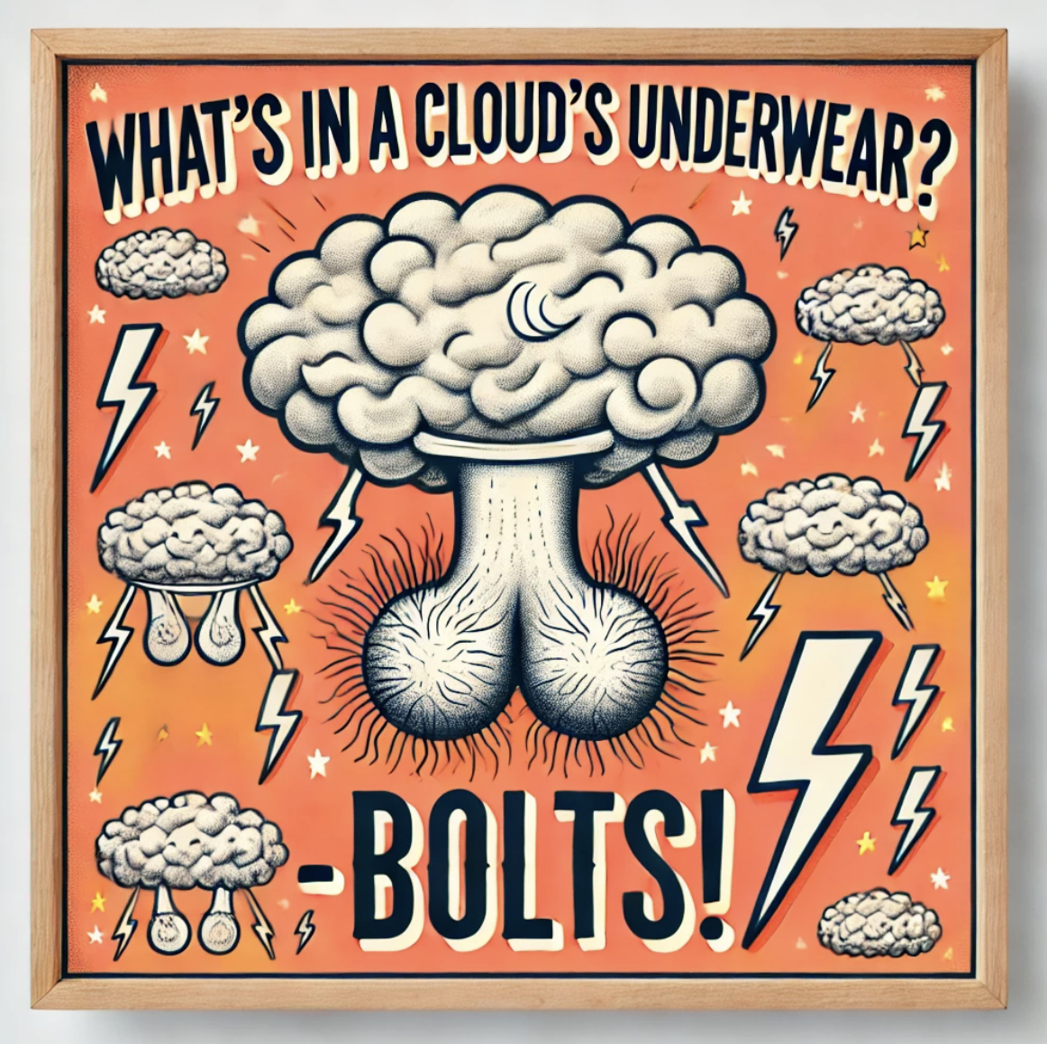 What's ina cloud's underwear? - Bolts!