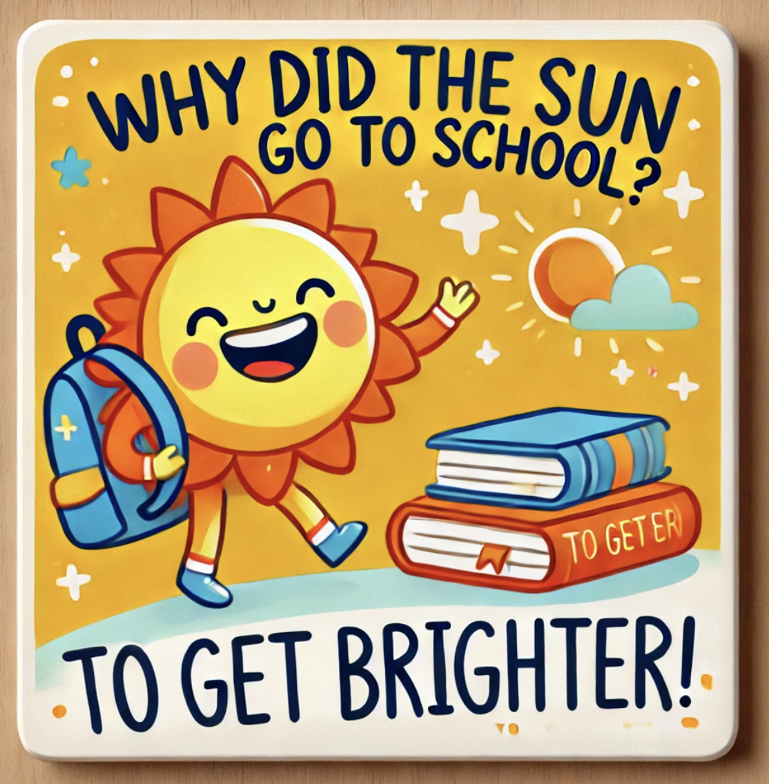 whyt did the sun go to school? - To get brighter